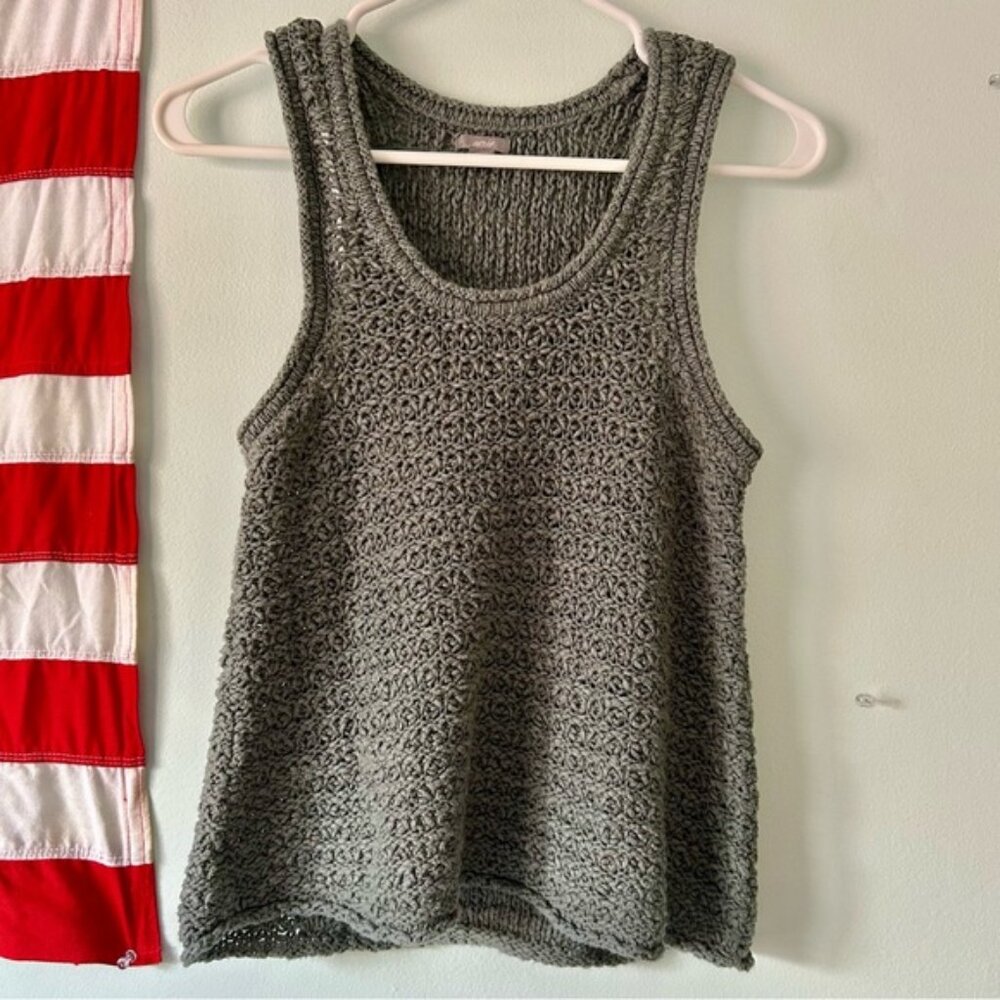 Aerie Green Knit Sleeveless Top